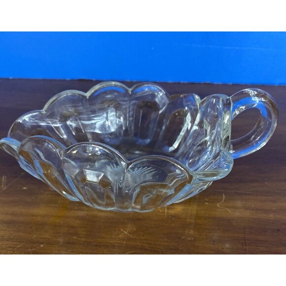 Vtg EAPG Clear Art Squat Pitcher Cream Milk Syrup Panels Star Bottom Triangular - Picture 7 of 13